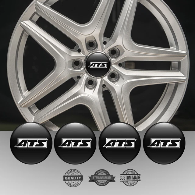 Set of 4 Silicone Center Wheel Cap Stickers ATS Emblem Logo Decals Rims