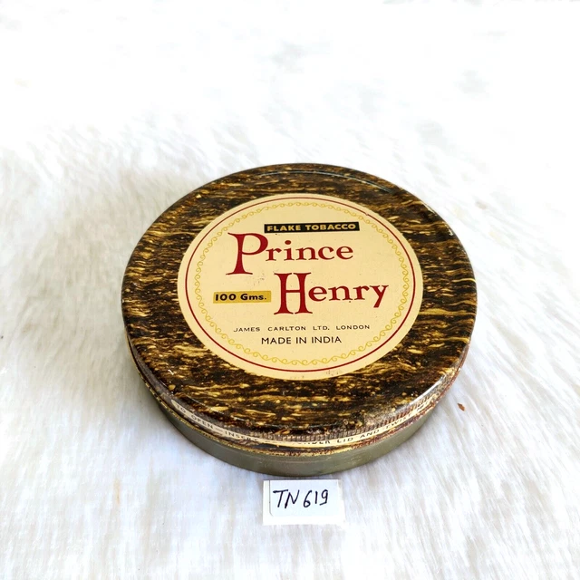 VINTAGE PRINCE HENRY Flake Tobacco Advertising James Carlton London Tin  TN273 $107.59