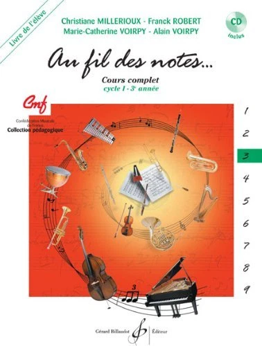 Formation musicale + CD - Au Fil des Notes - Volume 3 - Livre de l'élève
