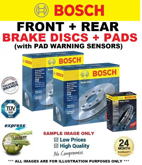Juratek Front & Rear Brake Discs And Pads Kit For Mercedes C220 CDi W204 2007-2013