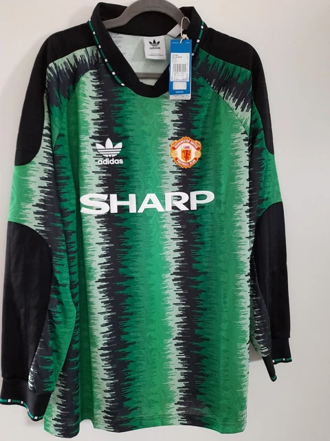 Manchester United Trikot XL Vintage Torwart ManU Original Adidas Longsleeve