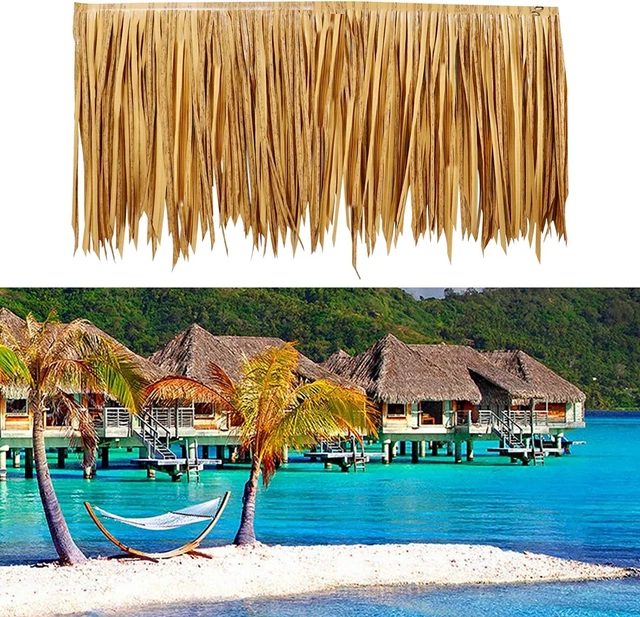 Straw Roof Thatch Roll Artificial Palm Mexican Style Tiki Bar Hut Grass Roofing