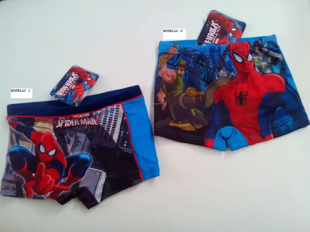Spiderman Uomo Ragno  Costume Mare Piscina Bagno Bambino
