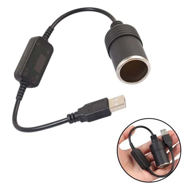 Effizienter USB Stecker auf Auto Buchse Buchse Konverter Kabel Adapter 5 V auf 1
