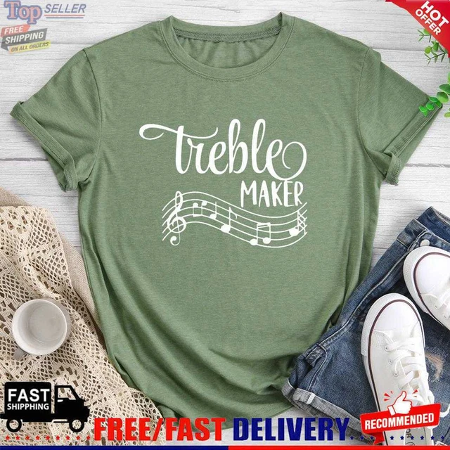 Funny Musician Treble Maker T-shirt-015073-Olive Green-M