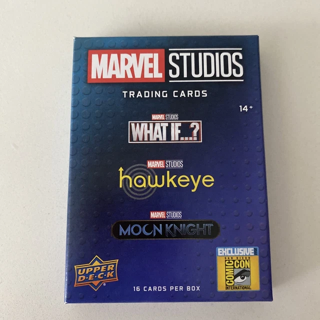 SDCC 2022 Exclusive Upper Deck Marvel Studios Trading Cards Pack SEALED in hand