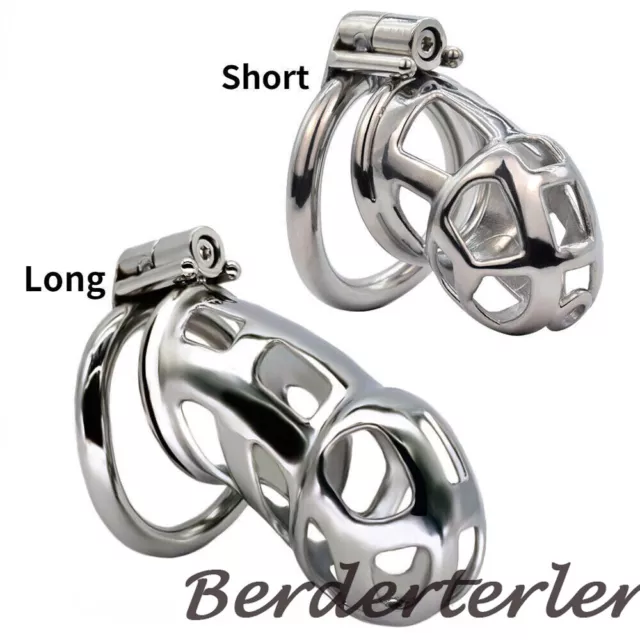 Male Cage Chastity Device Hand-Polished Ring Trainer Belt Binding Restrain