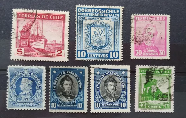 Chile  Posten / Lot Briefmarken   gestempelt