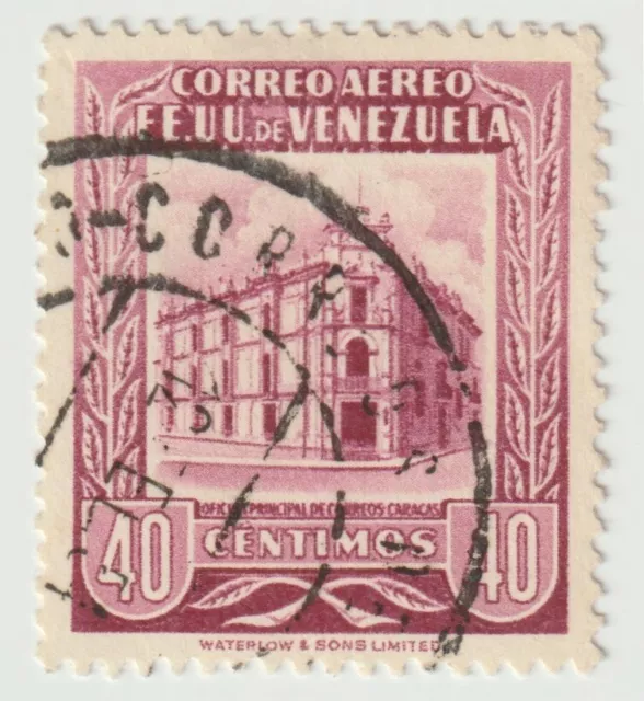 1953 Venezuela - Airmail - Caracas Post Office "EE. UU. " - 40 C Stamp