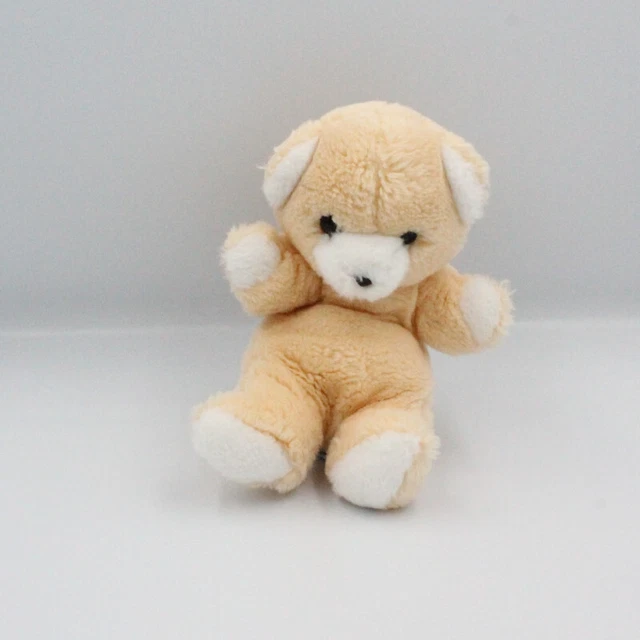 Doudou peluche ours orange blanc NOUNOURS Boutique - 24039