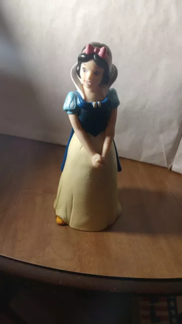 Vintage Disney Plastic Snow White Coin Bank 8" Tall