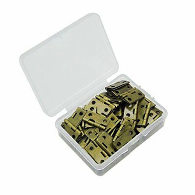 Mini Cerniere Metalliche Con Viti - 50 Pezzi 24x16 Mm Oro, Per Artigianato E Modellismo - Foto 8