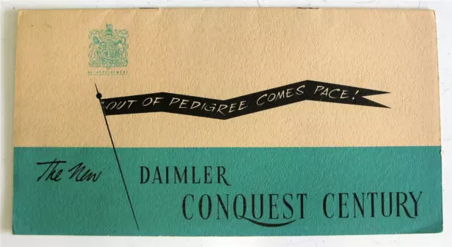 DAIMLER Conquest Century MKI Car Sales Brochure c1954 #R27/010/147