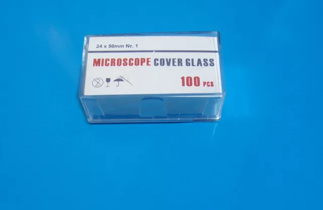 MICROSCOPE COVER Slips ( approx 100) 24 x 50mm, new,all Glass Cover Slips