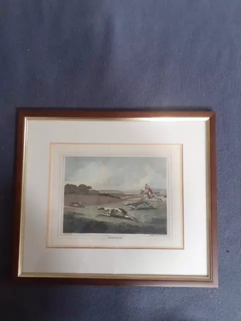 Framed antique print - Samuel Howitt 'Coursing P.2.' - published Nov 20th 1798