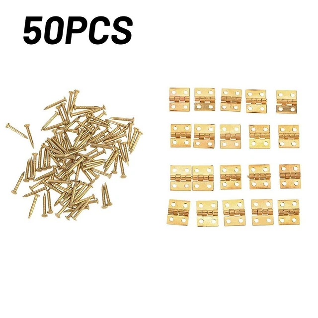 50pcs Pure Cuivre Charnière Petit Charnière Artisanat Boîtes Décoration