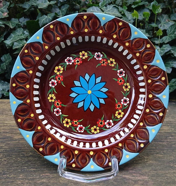Annaburg Sintolan Piatto Piastra da Muro Collezione Fiori Campagna 70er Anni