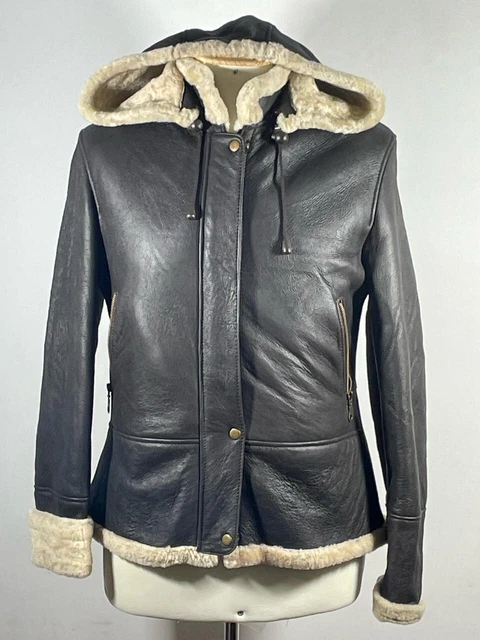 Veste En Cuir De Luxe BOD & CHRISTENSEN Taille S Neuve - Marron - Valeur ~600€