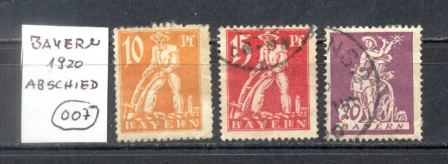 Briefmarken Altdeutschland Bayern Abschiedsausgabe 1920