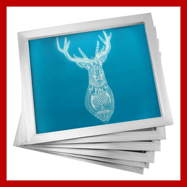 MARCO DE PANTALLA DE SEDA Aluminio con malla blanca 160 unidades 18x20 pulgadas 6 piezas VEVOR