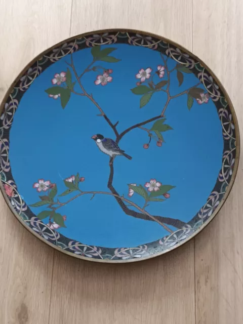 Plat en emaux cloisonné fin XIX  eme siecle