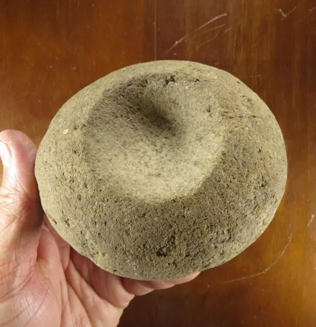 Deeply cupped hardstone mortar, Amazing 1930s Sacramento Valley CA. Coll.