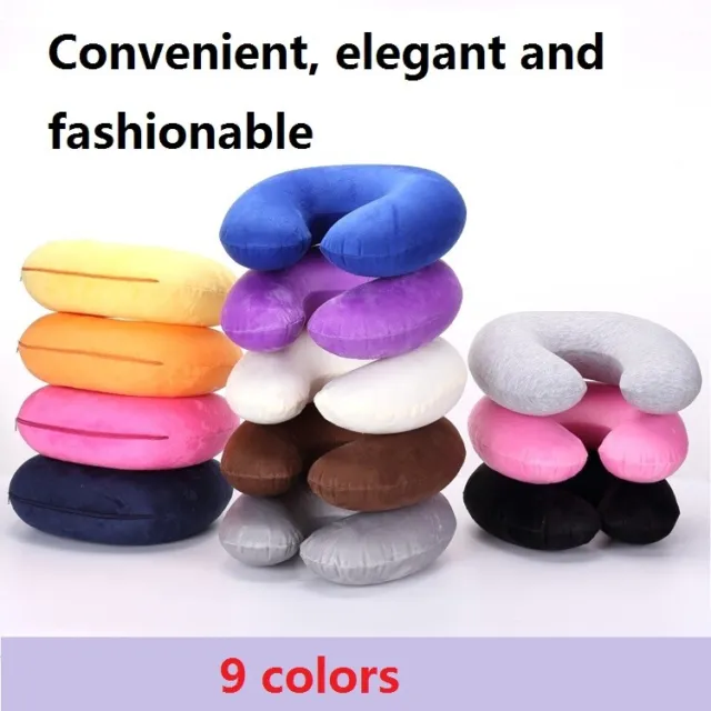 Inflatable Travel Neck Pillow PVC U-Shape Soft Pillow For Car Headrest