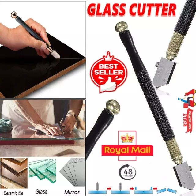 Professional Glass Cutter Oil Lubricated Cutters With Grip Carbide Precision Cut