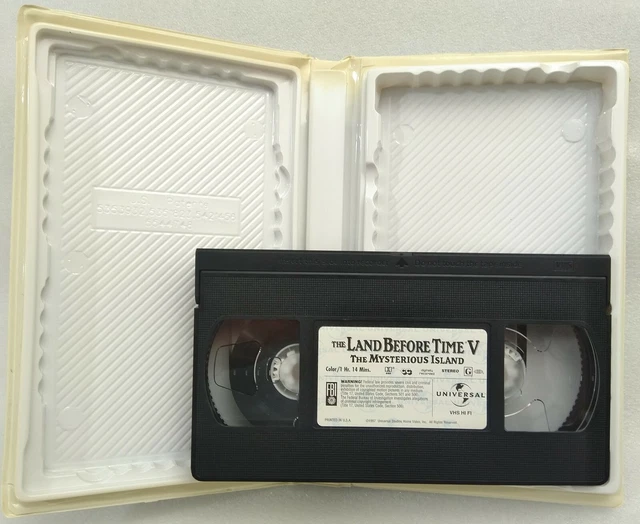 VHS THE LAND Before Time V: The Mysterious Island (VHS, 1997, Clamshell