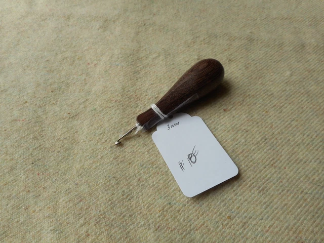 Nuevo gancho de gancho alfombra ergo de madera exótica de 3 mm. 