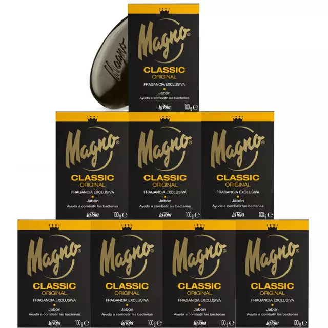 Magno Soap 3.5 oz La Toja. Magno Classic Black 8 pack