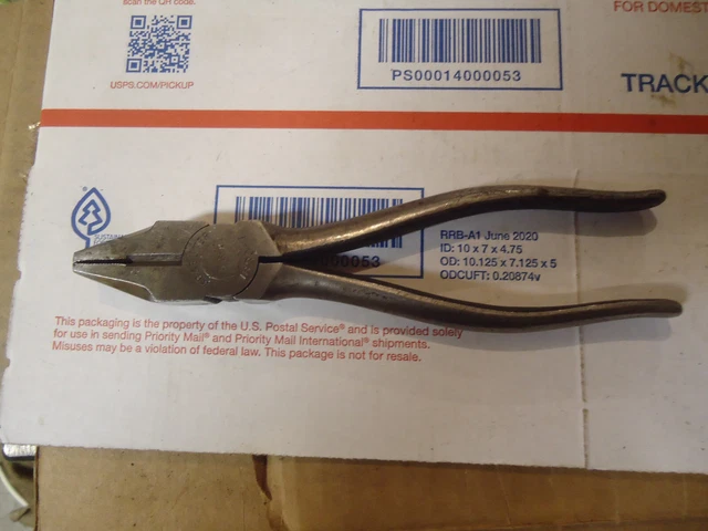 Kraeuter Industrial # 1830-7 Lineman Electrician 7" Pliers Vintage tool