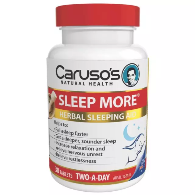 Carusos Natural Health Sleep More 30 Tablets