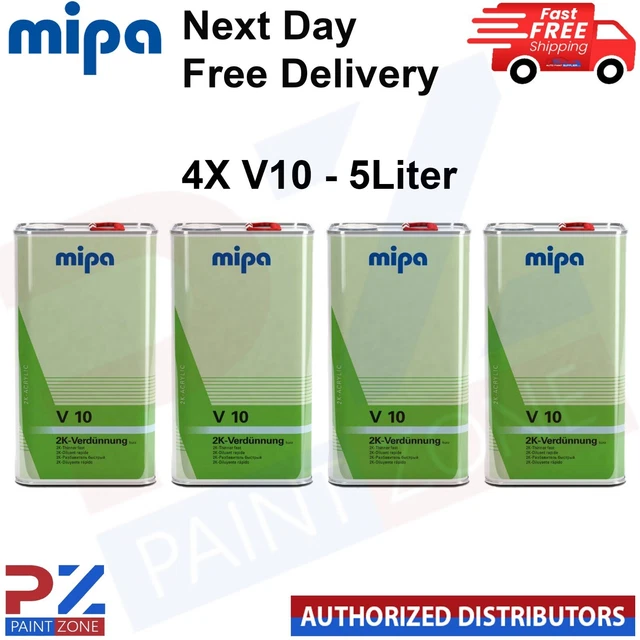4 X MIPA 271150000 V10 FAST 2K RIDUTTORE SOTTILE 5LTR - Consegna gratuita il giorno successivo