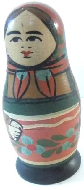 RARE VINTAGE HAND MADE SOVIET ERA RUSSIAN NESTING DOLLS SET