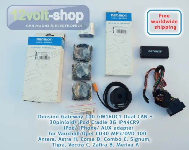 Dension Gateway100 GW16OC1+IP44CR9 iPhone/iPod/AUX Adapter Vauxhall/Opel CD300