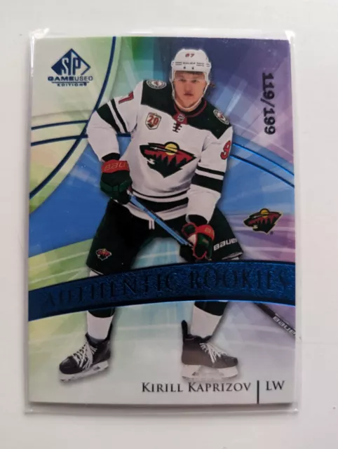 2020-21 Upper Deck SP Game Used - [Base] - Silver Jersey #180 - Authentic  Rookies - Kirill Kaprizov