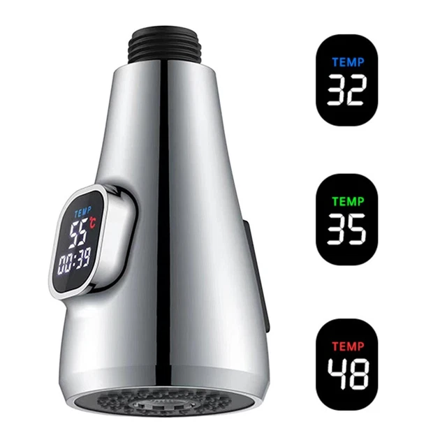 Elegante testina di ricambio per rubinetti cucina con display digitale della temperatura
