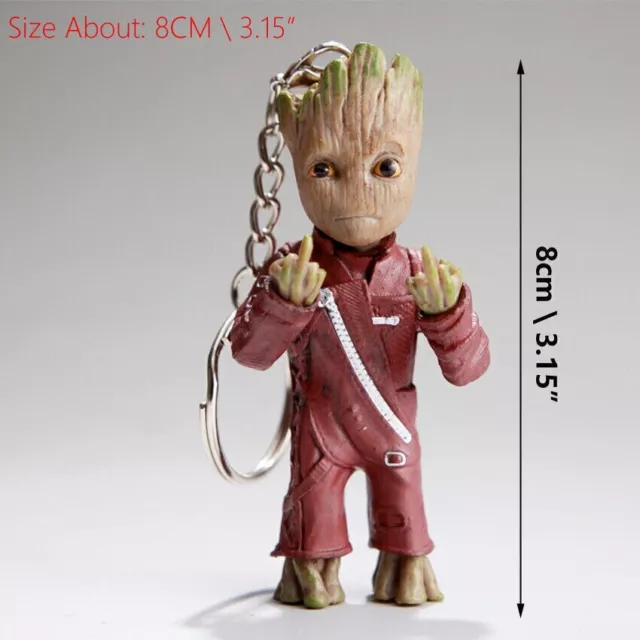 Baby Groot Keyring Key Chain Guardians of The Galaxy Figure KeyChain Pendant (S)