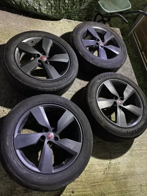 Set Of Genuine 19 Inch JAGUAR E-PACE Alloy Wheels & Tyres J9C3-DA 5x108