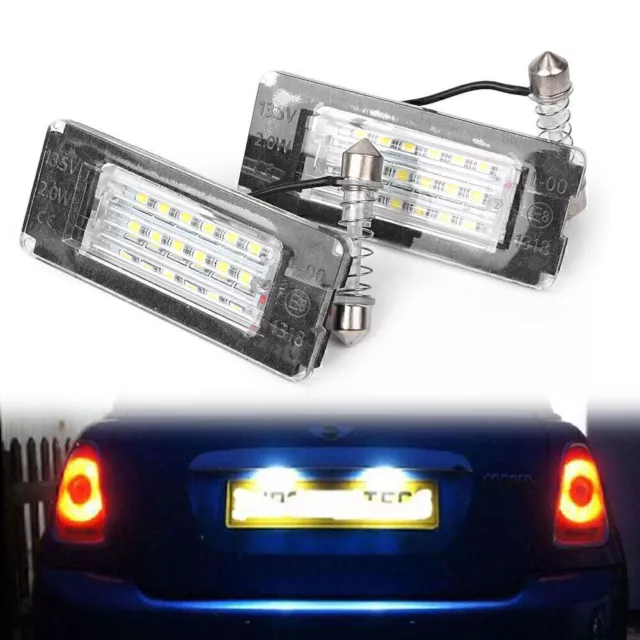 2PCS LED License Plate Number Light Lamp for BMW MINI Cooper R56 R57 R58 R59