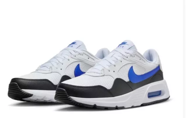 Nike Air Max SC Men’s UK Size 7.5 White Game Royal-black Brand New No Box Lid