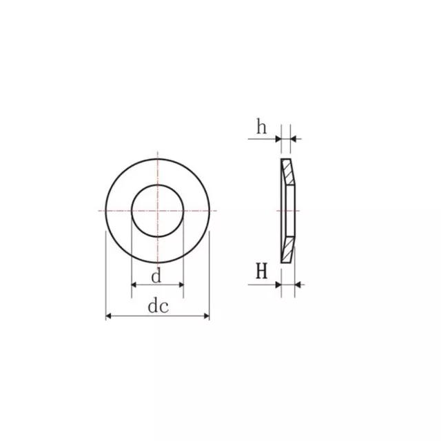 Belleville Compression Spring Gasket M2 - M125 Heavy Duty Washer Disc Spring 2