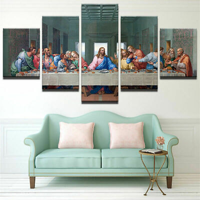 The Last Supper Christ Jesus & 12 Disciples Canvas Print Painting Wall Art Decor
