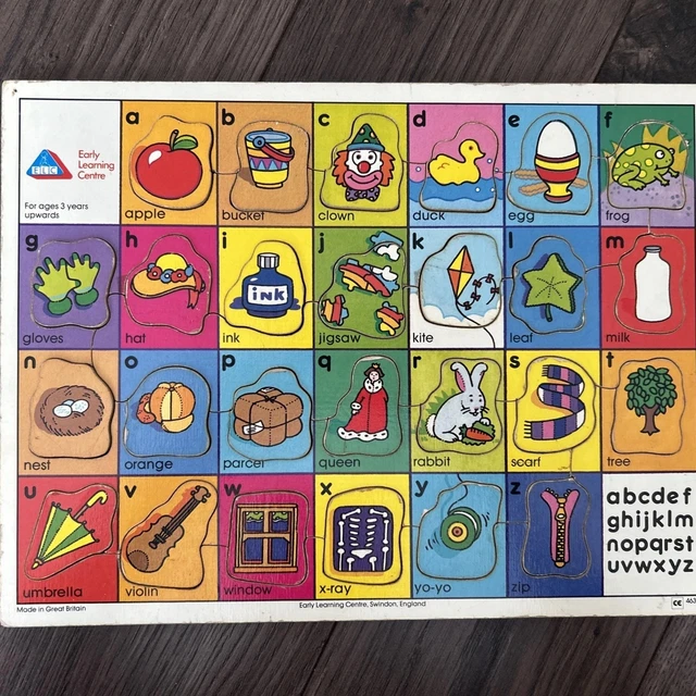 VINTAGE EARLY LEARNING Centre Jigsaw Puzzle Alphabet Letters