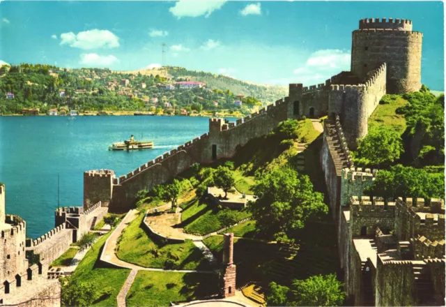 The Fortress and The Bosphorus, Istanbul and Its Beauty, Turkey Postcard