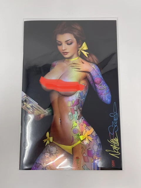 ZIRTY GIRLZ #3 Signed BELLE Risqué by Nathan Szerdy Topless Cover W/ COA NM+