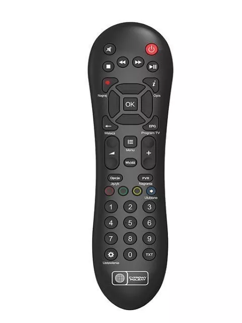 Pilot do dekodera Cyfrowy Polsat EvoBox Remote Control ORGINALNY DO EVOBOX  LOGO