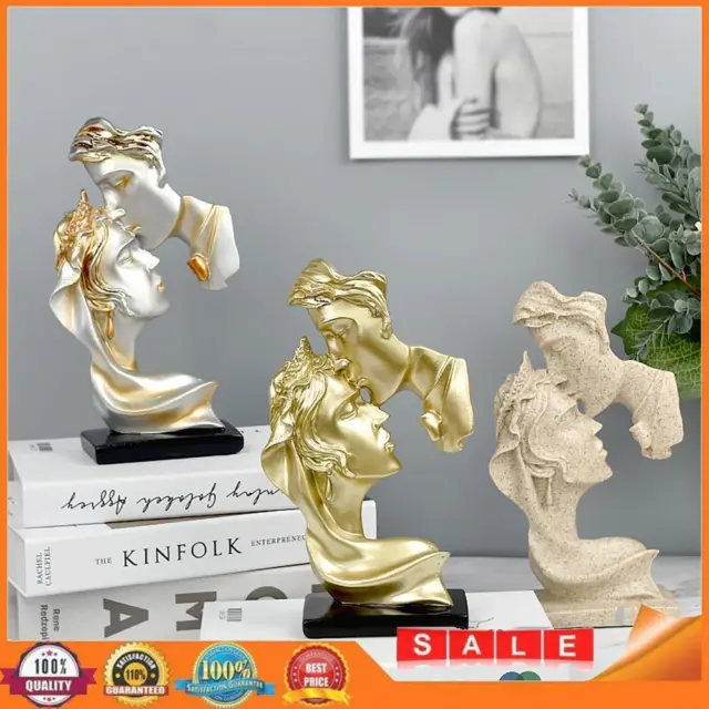 Resin Couple Character Sculpture Desktop Ornaments Home Decor for Office Bedroom
