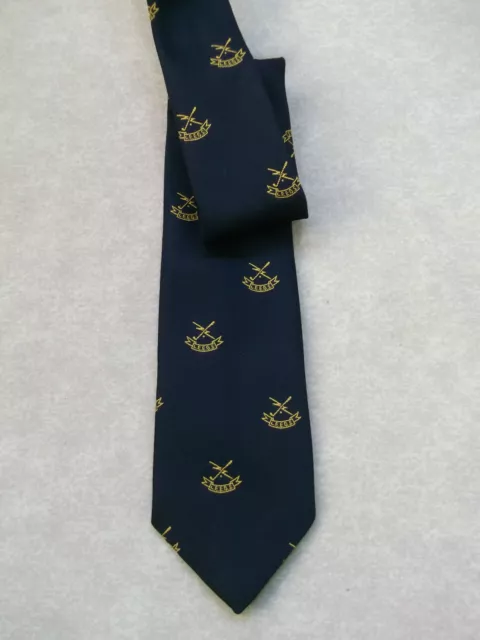 Vintage Navy Munday Golf Emblem Club Tie 1960'S 70'S + L.e.e.g.s. + Leegs Logo 3